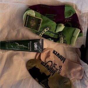 HUF Vibrant Green and Purple Socks